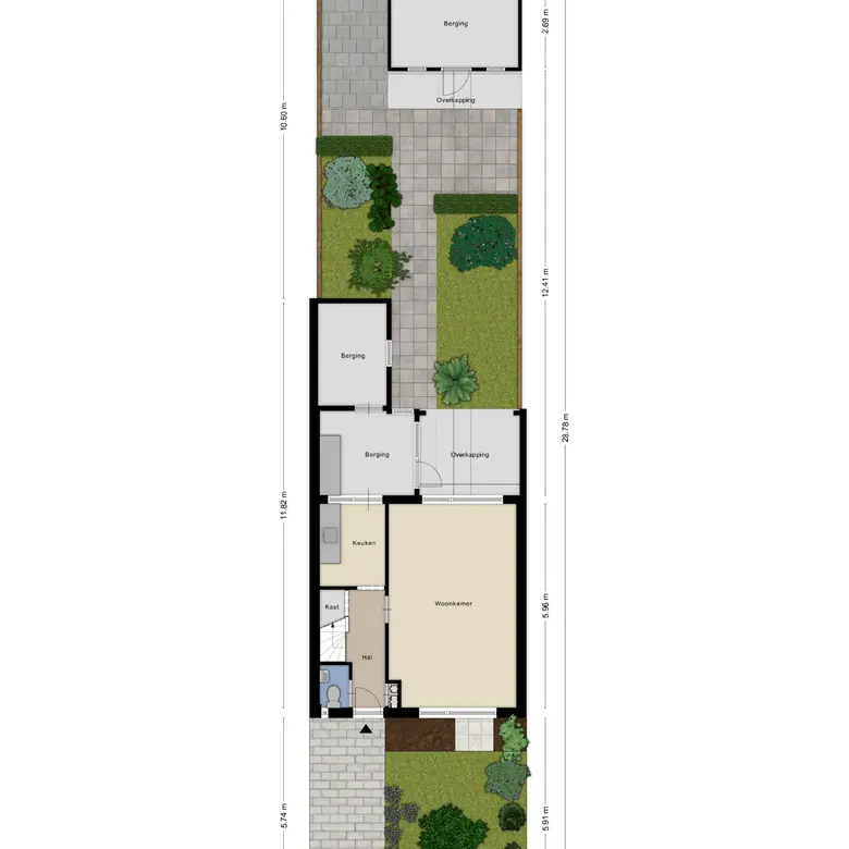 Plattegrond 1 van Raadhuisweg 23