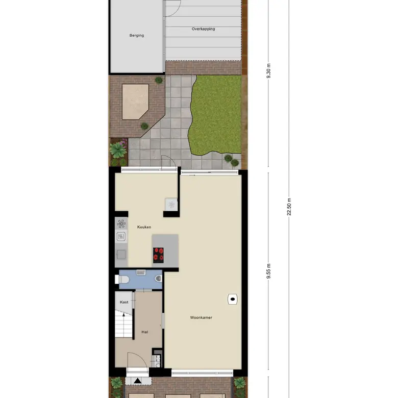 Plattegrond 1 van Spoorlaan 21