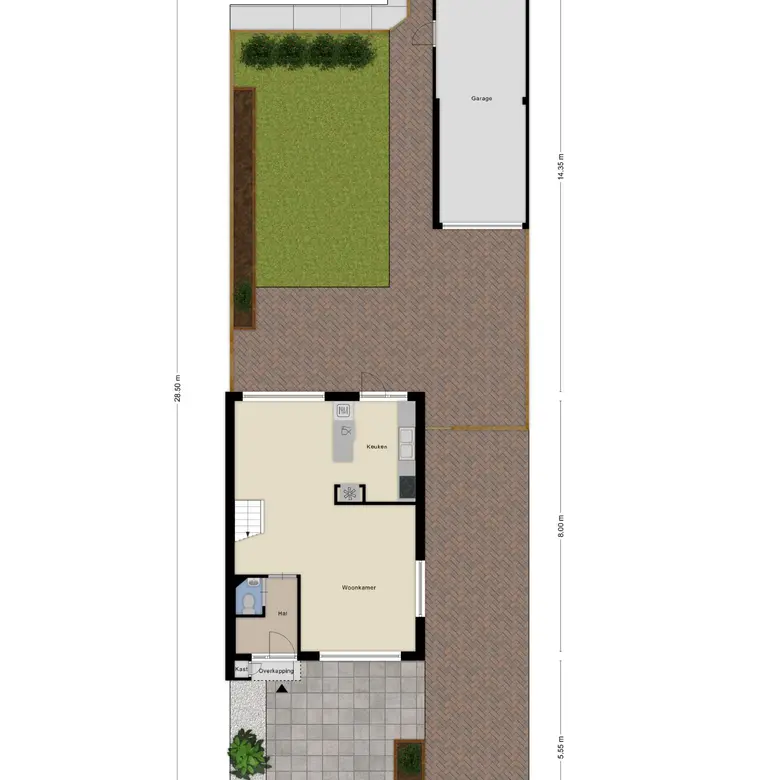 Plattegrond 1 van Bachstraat 7