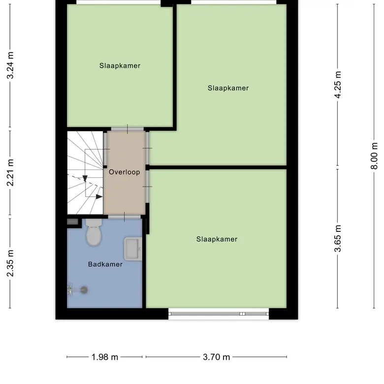 Plattegrond 3 van Bachstraat 7