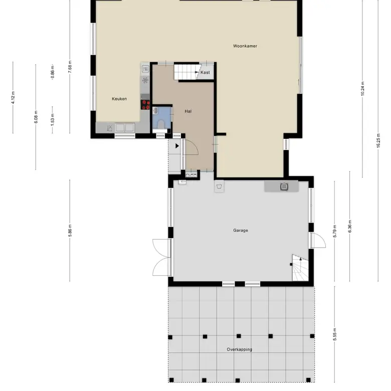 Plattegrond 2 van Klein Dorregeest 7b
