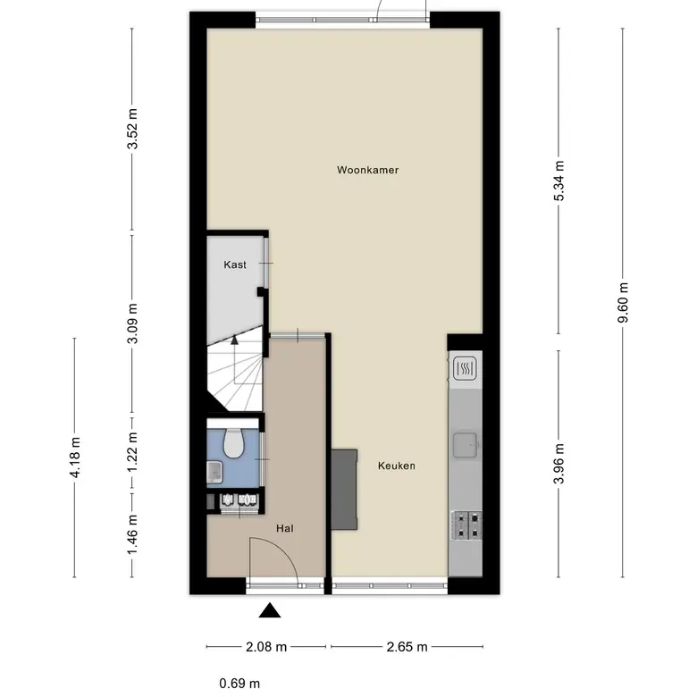 Plattegrond 2 van Kruiskamplaan 46
