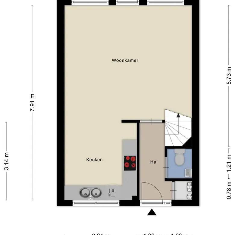 Plattegrond 2 van De Waterdief 77