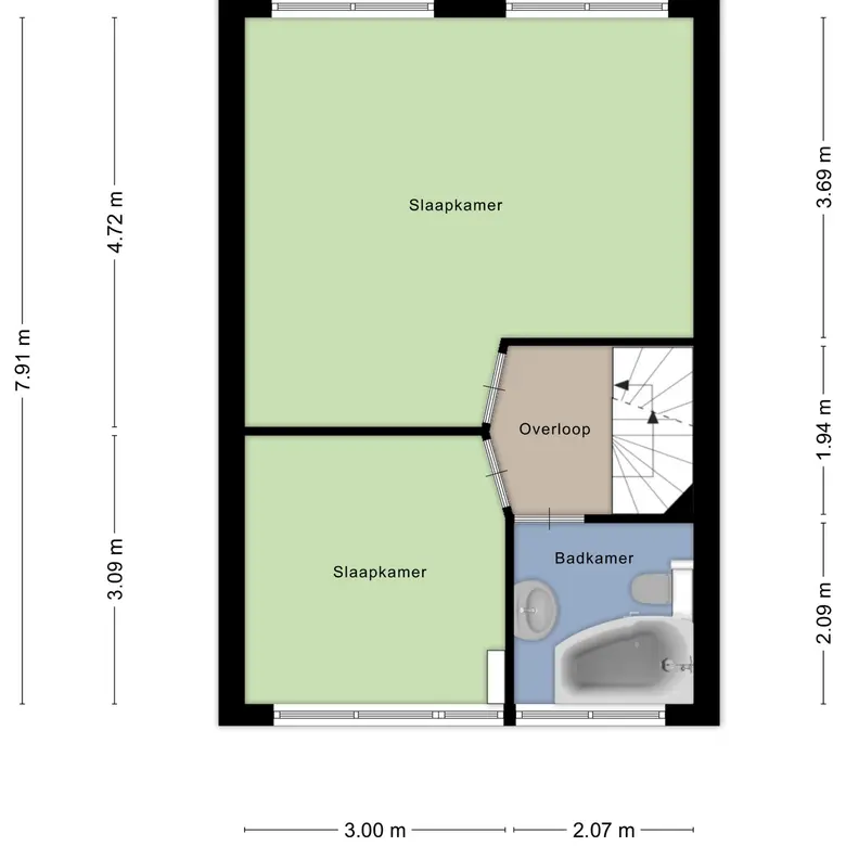 Plattegrond 3 van De Waterdief 77
