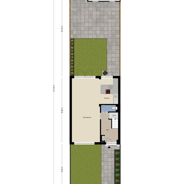 Plattegrond 1 van Blankertlaan 5