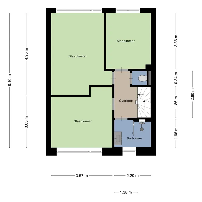 Plattegrond 3 van Blankertlaan 5