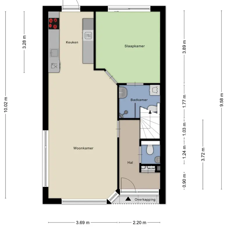 Plattegrond 2 van Dokter Brugmanstraat 118