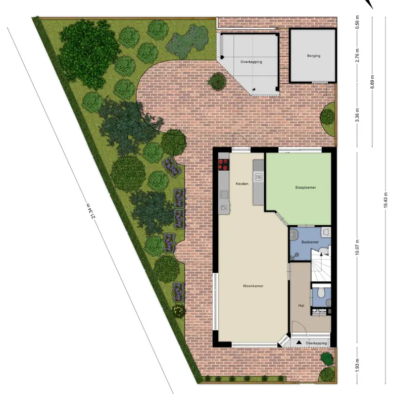 Plattegrond 1 van Dokter Brugmanstraat 118
