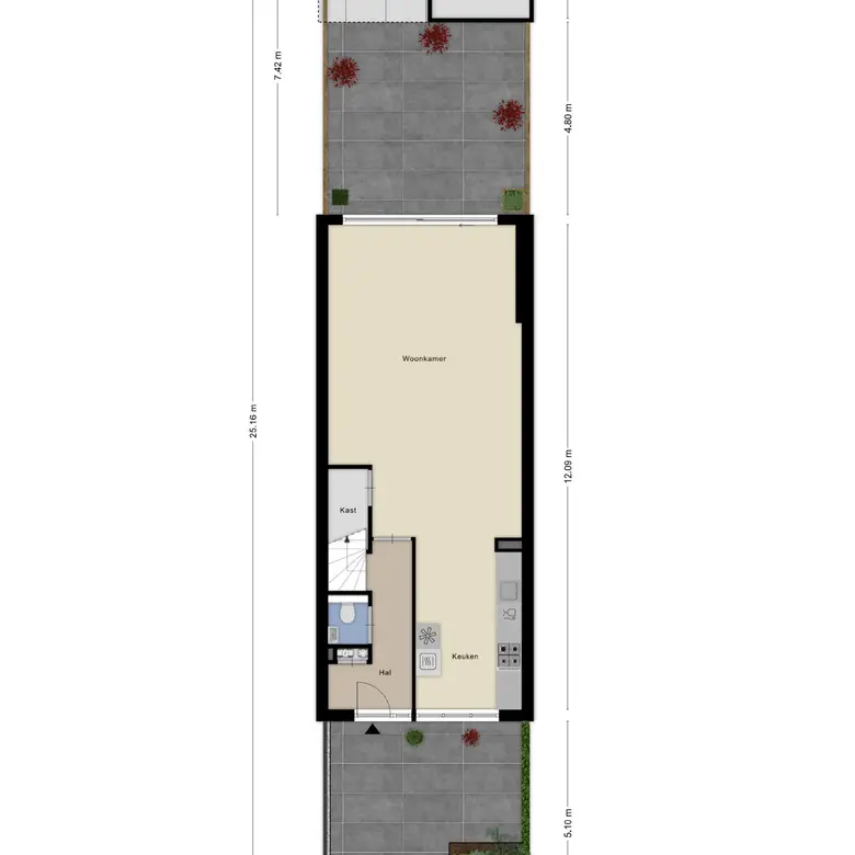 Plattegrond 1 van Kruiskamplaan 54
