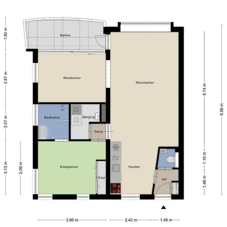 Plattegrond 1 van Anna van Renesselaan 14c