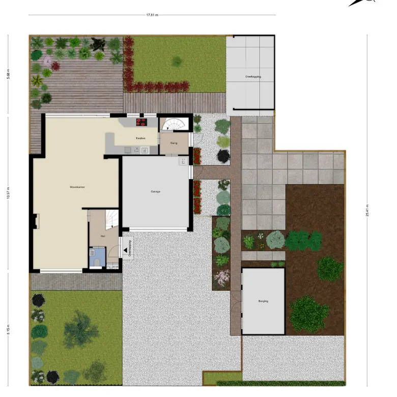 Plattegrond 1 van Kievitsvenstraat 15