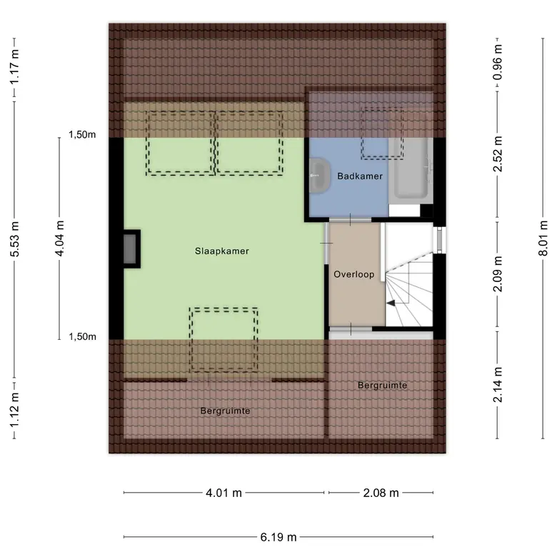 Plattegrond 4 van Kievitsvenstraat 15