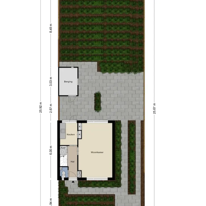 Plattegrond 1 van Lydweg 18