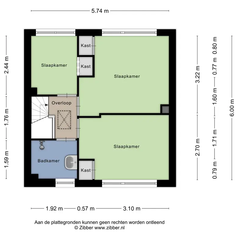 Plattegrond 3 van Lydweg 18