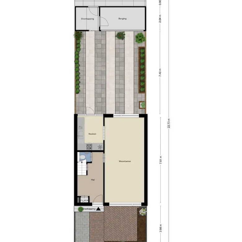 Plattegrond 1 van Burgemeester Verstegenstraat 13