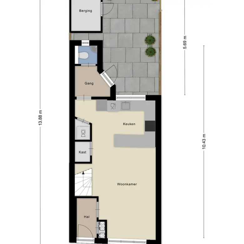 Plattegrond 1 van Hoorne 28