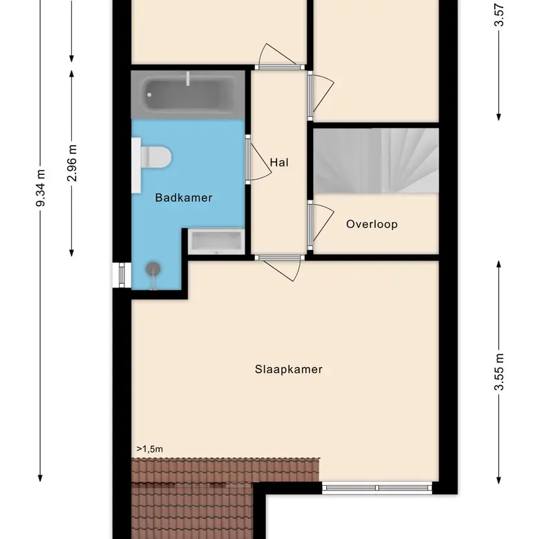 Plattegrond 3 van Koperwiekstraat 24