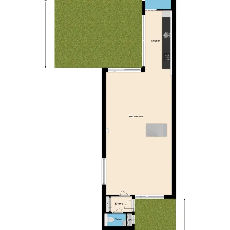 Plattegrond 1 van Koperwiekstraat 24