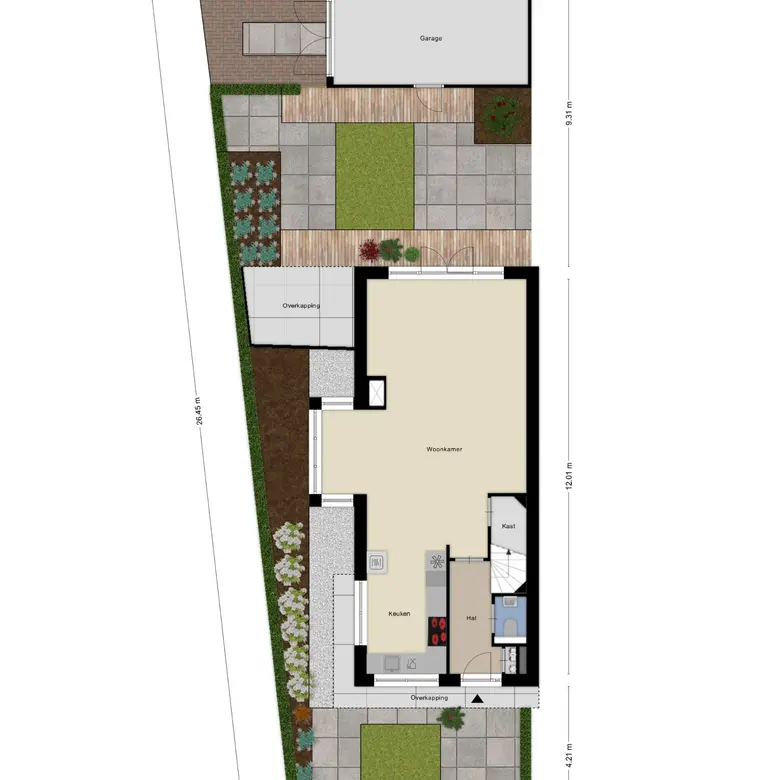 Plattegrond 1 van Benningskamplaan 1