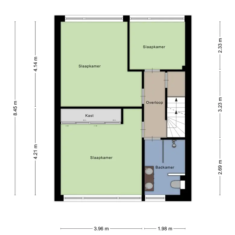 Plattegrond 3 van Burgemeester van Roosmalenstraat 33