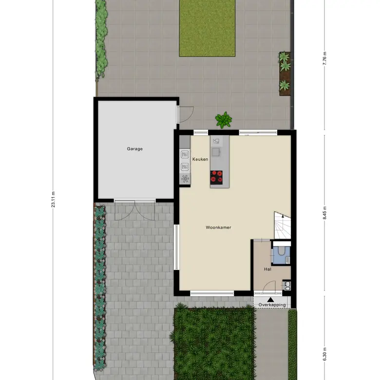 Plattegrond 1 van Burgemeester van Roosmalenstraat 33