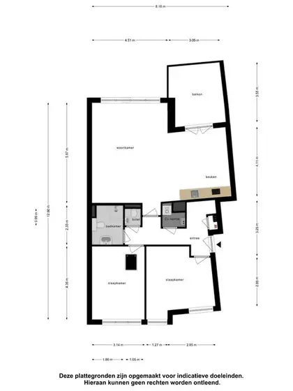 Plattegrond 1 van Charley Tooropstraat 28
