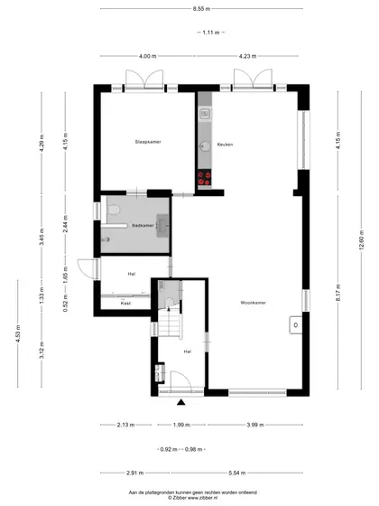 Plattegrond 1 van Dorpsplein 29