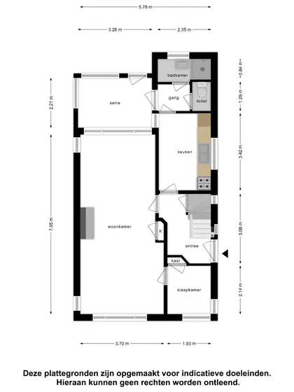 Plattegrond 1 van Middelburgseweg 13