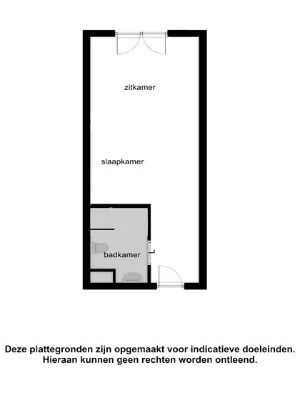 Plattegrond 1 van Domburgseweg 3 221