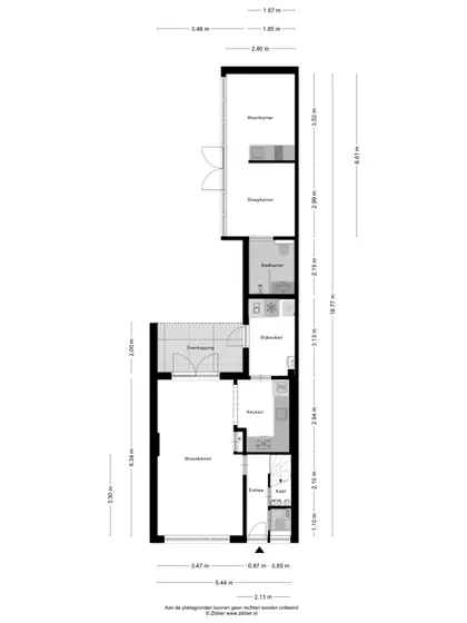 Plattegrond 1 van dr. B. Vaandragerstraat 6