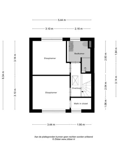 Plattegrond 2 van dr. B. Vaandragerstraat 6
