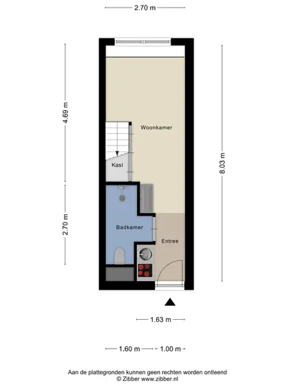 Plattegrond 1 van Hotel De Timmerfabriek suite 123 