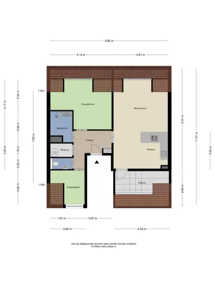 Plattegrond 2 van Willebrordusplein 28E