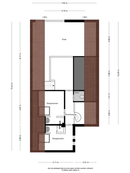 Plattegrond 3 van J.W. Schuurmanstraat 10