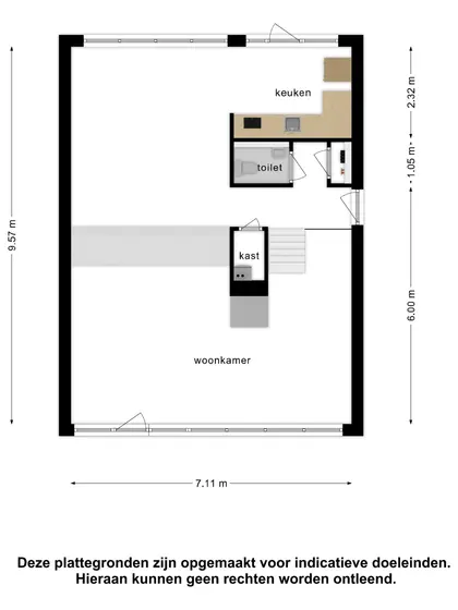 Plattegrond 2 van Zuiderpark 11R