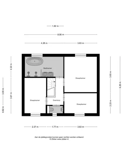 Plattegrond 3 van Beatrixstraat 8