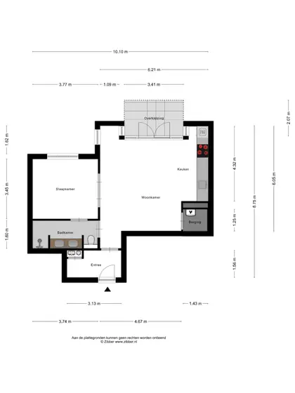 Plattegrond 1 van Domburgseweg 26A