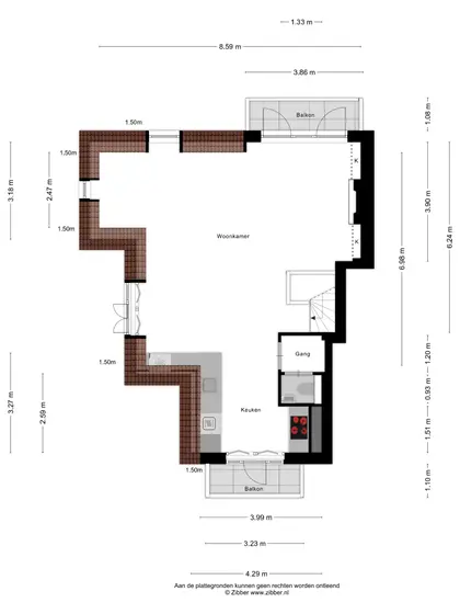 Plattegrond 2 van Badhuisweg 23A