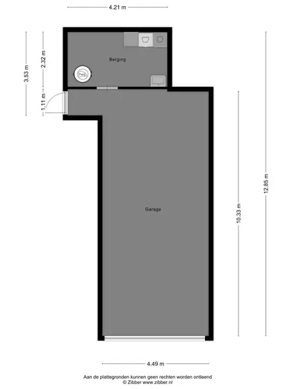 Plattegrond 3 van Badhuisweg 23A