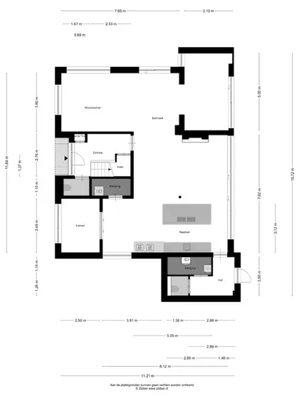 Plattegrond 1 van J.W. Schuurmanstraat 131