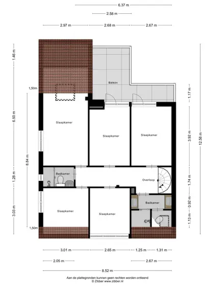 Plattegrond 2 van Zuidstraat 12A