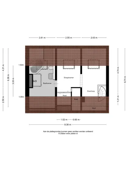 Plattegrond 3 van Zuidstraat 12A
