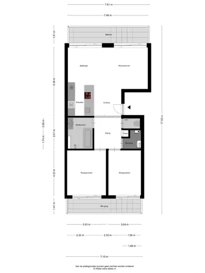 Plattegrond 1 van Spuistraat 84a