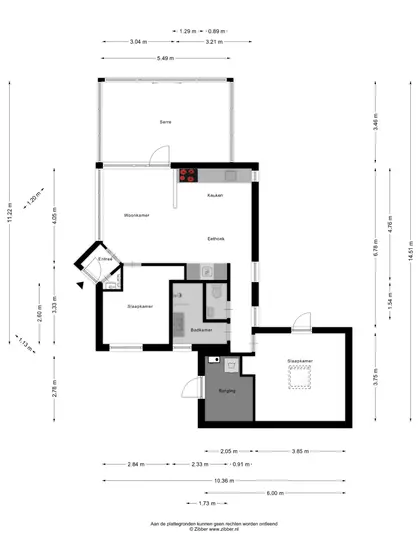 Plattegrond 1 van Morgensterwei 22