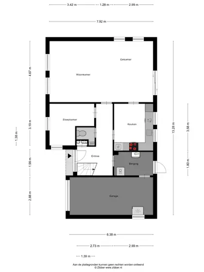 Plattegrond 1 van Anjerlaan 7