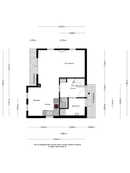 Plattegrond 1 van Eb en Vloed 11