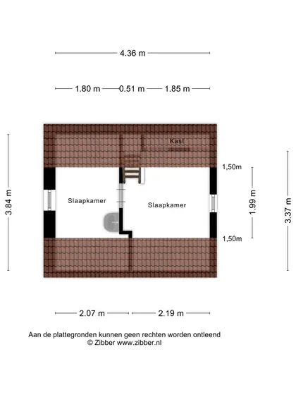 Plattegrond 5 van Kanonweistraat 15