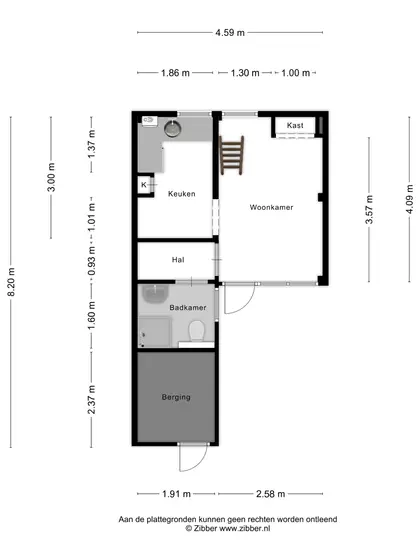 Plattegrond 4 van Kanonweistraat 15