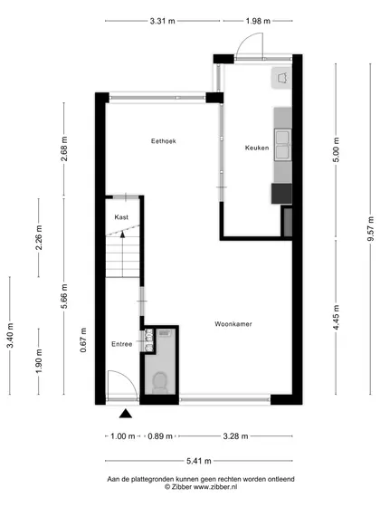 Plattegrond 1 van Huijgensstraat 15