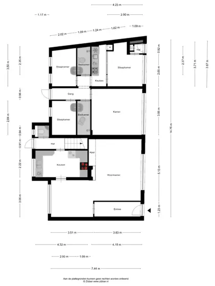 Plattegrond 1 van Koestraat 40